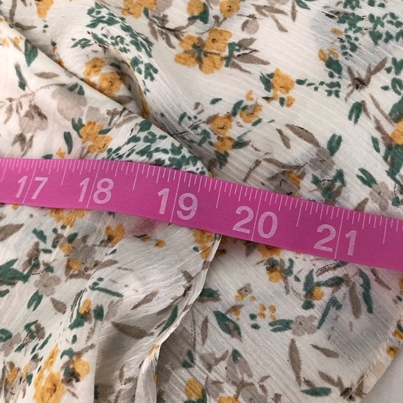 Bishop & young yellow floral tiered maxi dress in size L - Picture 10 of 11